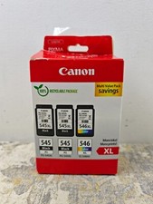 Canon PG-545XL x 2 / CL-546XL High Yield Genuine Ink Cartridges, Pack of 3 (2 x 
