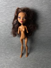 Monster High Clawdeen Wolf NUDE doll long brown wavy hair pink lips gold makeup