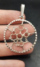 Vintage Swedish 835 Silver Pendant. Unusual And Striking Design.  