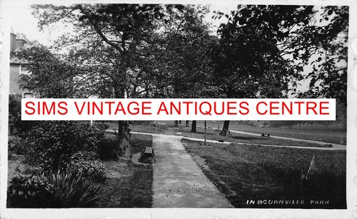 Antique postcard the park - antique,