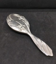 Antique Silver Plated Hair Brush Art Nouveau Style 287g 20.5cm Long Edwardian