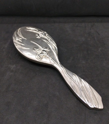 Vintage chrome hair brush - hair,