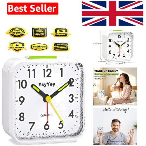 Silent analog alarm clock - silent,