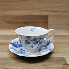 Portmeirion Botanic Blue Ceramic Tea Cup and Saucer Set
