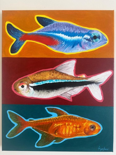 Original acrylic painting - acrylic, on