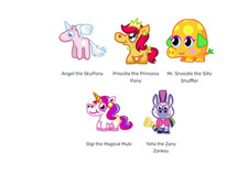 Moshling Ponies Set Keyring -