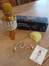 Children's Karaoke Wireless Handheld Microphone in Gold