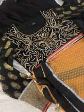 Andaaz brand Orange Black Gold