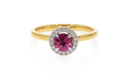 Pink sapphire 18ct - 18ct, gold