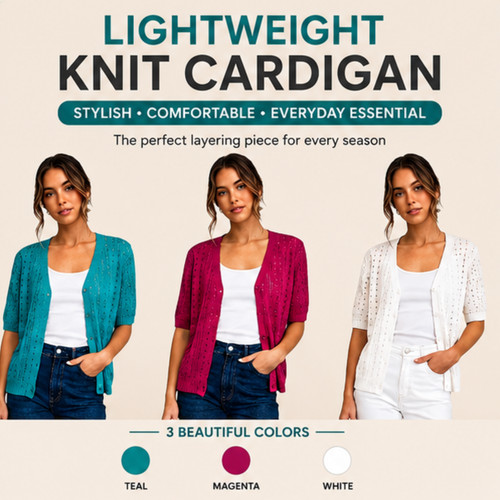 Women half sleeve - women's, knitted