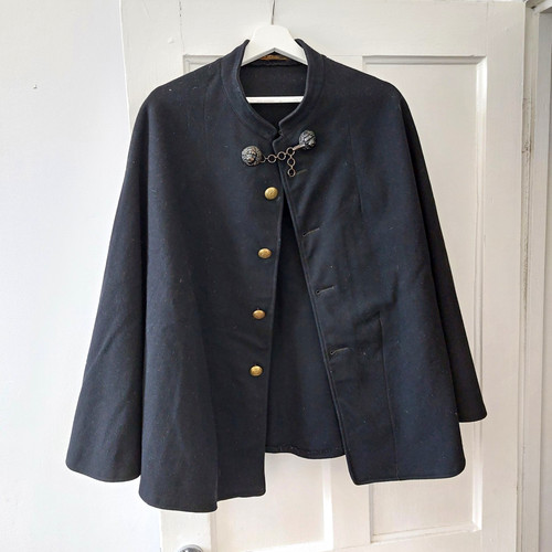 Antique wool police cape cloak - wool,
