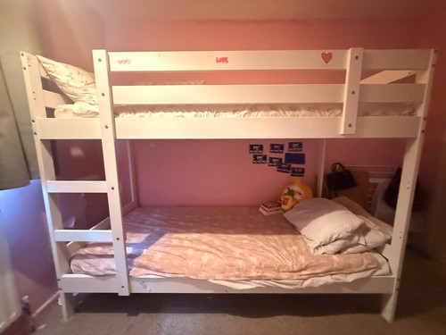 Ikea white single 90x200 bunk - single,