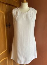 Linen Dress Size 12 Next White Floral Crochet Shift A Line Holiday Classic Party