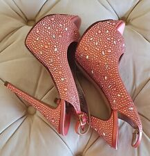 Pin Swarovski Crystal Gina Platform Shoes - Size 6 NEW Made in UK