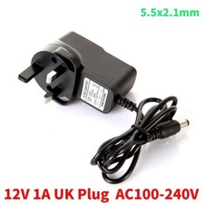 UK AC/DC 12V 1A 1000mA