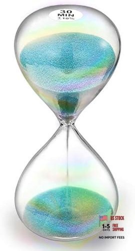 Turquoise minute sand timer - 30,