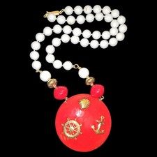 Vintage 80s Big Red Gold