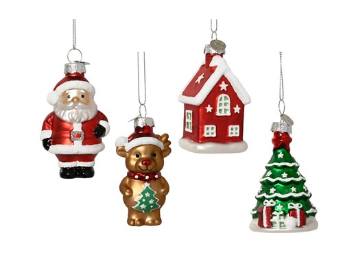 Set glass christmas tree - 4,