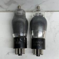 RARE RCA & Sylvania 6F8G/VT-99 Smoked Glass Set of 2 Vintage - Untested