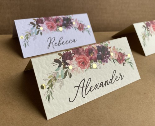 Place cards burgundy - cards,