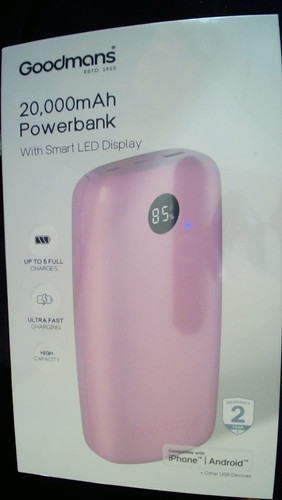 Goodmans 000mah power bank - goodmans, 20,000mah