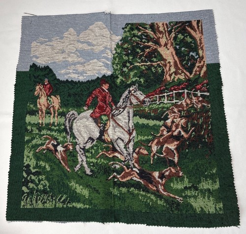 Fox hunt needlepoint tapestry - fox,