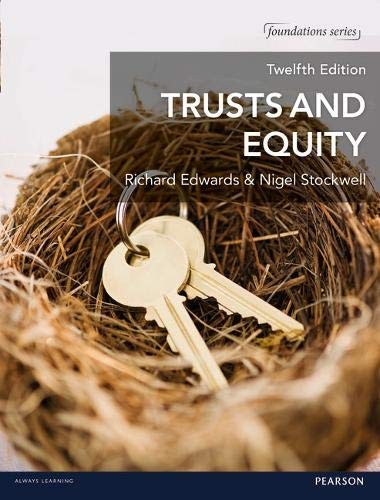 Trusts and equity - and,