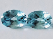 Pair natural blue topaz 7x5mm - pair,