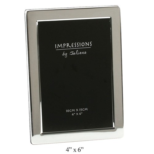 Silver plated flat edge - silver,