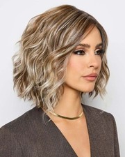 Sandy Blonde Brown Wave Wig