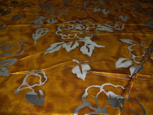 Stretch velvet floral - ,