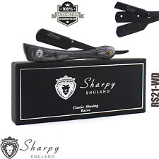 Wooden Barber Straight Cut Throat Shaving Razor Salon Smooth Cutting Gift Box