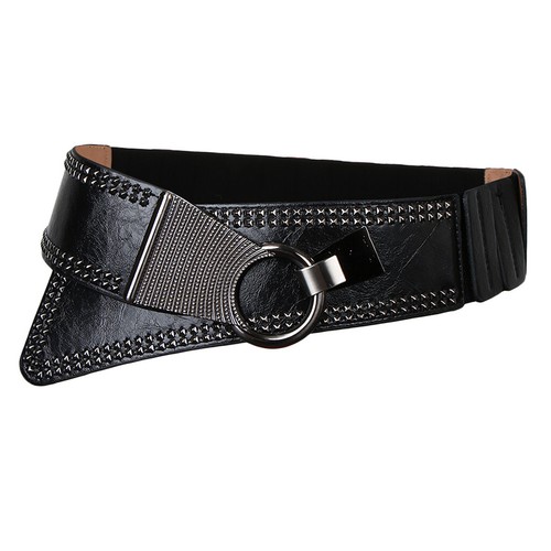 Leather wide waist - wide, buckle