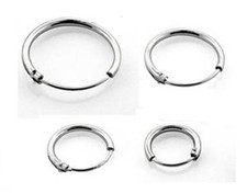 Plain Sterling Silver Hoop