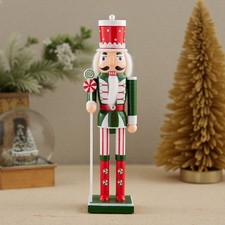 1Pcs Christmas Wooden Nutcracker Handmade Traditional Festive Home Decor Xmas UK