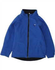 NIKE Boys Graphic Fleece Reversible Jacket 5-6 Years Medium Blue Polyester AM09