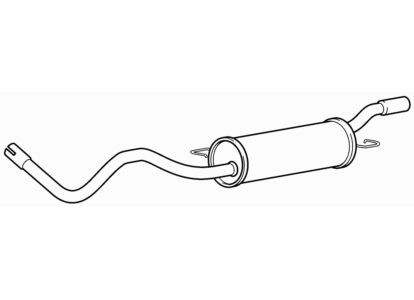 Rear exhaust silencer back box - exhaust,