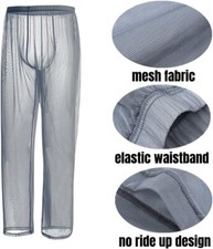 Zonbailon Mens Pajama Mesh See