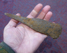 Vintage Old Metal small Hand forged folded Steel Axe head handmade reenactment