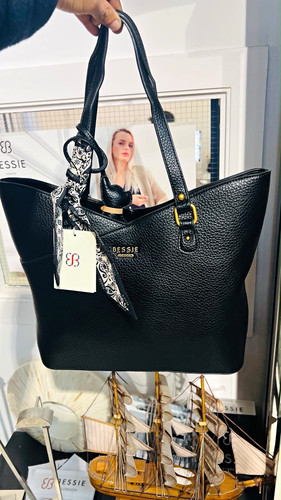 Bessie london black pebbled - bessie,