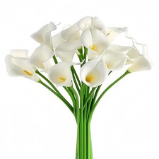 10 Pieces PU Calla Lily Artificial Flowers for Wedding and Home Design Ideas