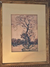 Antique Painting, Redmire,  Wensleydale, 1913, Signed & Framed, H57xW46cm