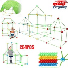 264PCS Building Your Own Den Set Kid Play Gift Construction Fort Tent Making Kit