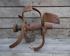 Vintage Rotovator Tool Garden Field Farming Plough Rototiller Digging Tine