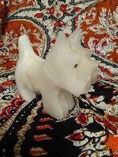 Onyx White Scotty Dog Ornaments Figure