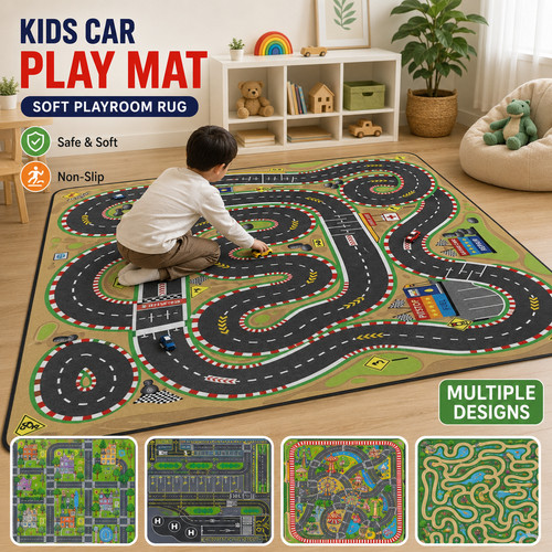 Kids racing track - kids, play