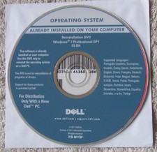 Dell Reinstallation DVD Windows 7 Professional SP1 32-bit