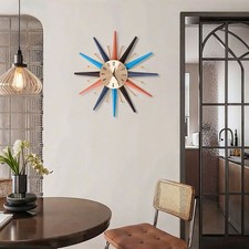 55cm Large Wall Clock Sunburst