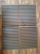 Acoustic Wooden Wall Panels *4 Pieces (Off-cuts)  In Walnut Colour