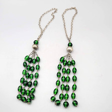 Green Glass Bead Curtain Tie